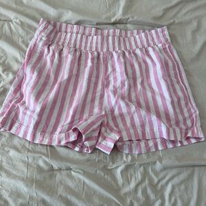 Old Navy Pink and White Striped Skirt